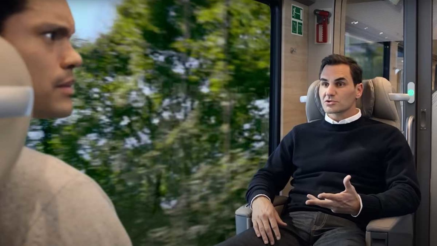 Roger Federer et Trevor Noah en balade en train pour Suisse Tourisme