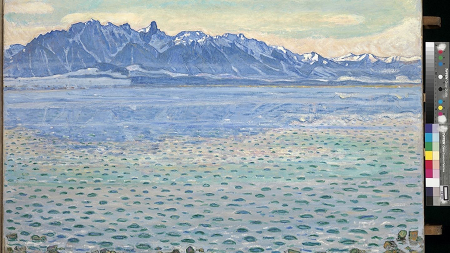 le lac de thoune peint par Hodler