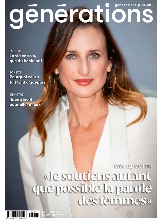 Une du magazine générations de février 2025 comédienne Camille Cottin