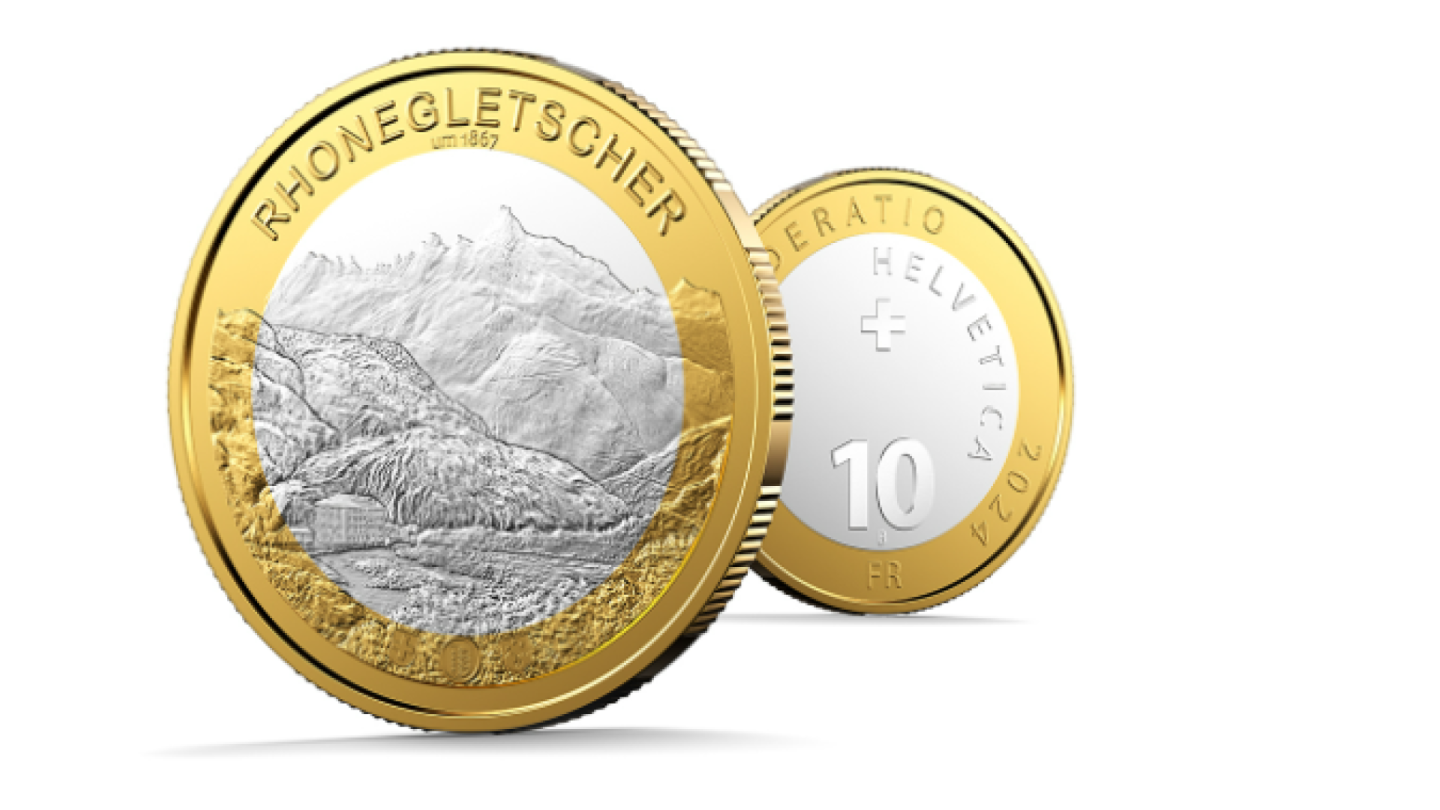 monnaie "Glacier du Rhône" trilogie Swissmint 2024 vente commémoration